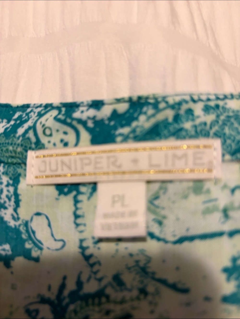 Paisley V-Neck Roll-Sleeve Tunic in Teal - Picture 2 of 10